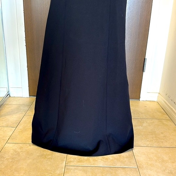 BCBG MAXAZRIA Formal Black Dress with Flesh Mesh Hidden Zipper in Back - Picture 5 of 10